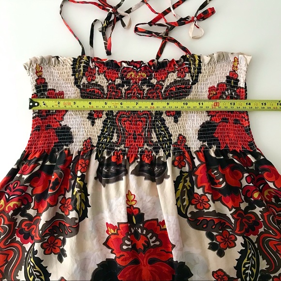 SOLD. J Crew 100% Silk Florentine Print Midi Sun Dress - Picture 6 of 15
